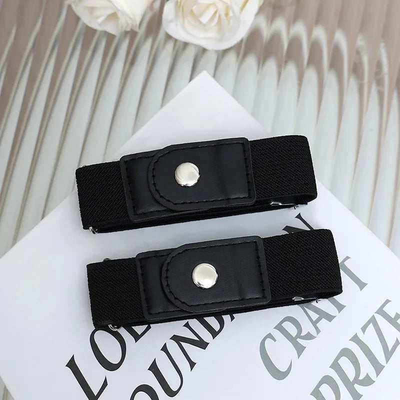 STRAP&GO Mini-Gürtel in Schwarz – ca. 20 cm elastisches Band mit flachem Verschluss